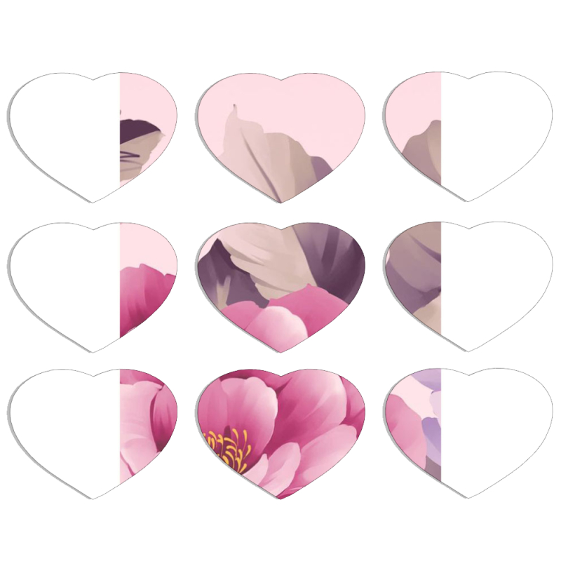 Магнитные фотопазлы Сердце 50 на 50 набор 9 штук 