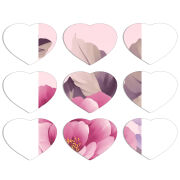 Магнитные фотопазлы Сердце 50 на 50 набор 9 штук 