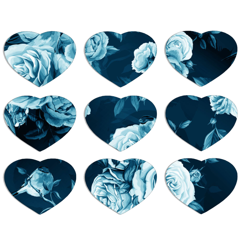 Магнитные фотопазлы Сердце 50 на 50 набор 9 штук 
