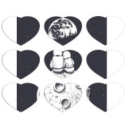 Магнитные фотопазлы Сердце 50 на 50 набор 9 штук 