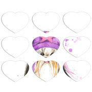 Магнитные фотопазлы Сердце 50 на 50 набор 9 штук 