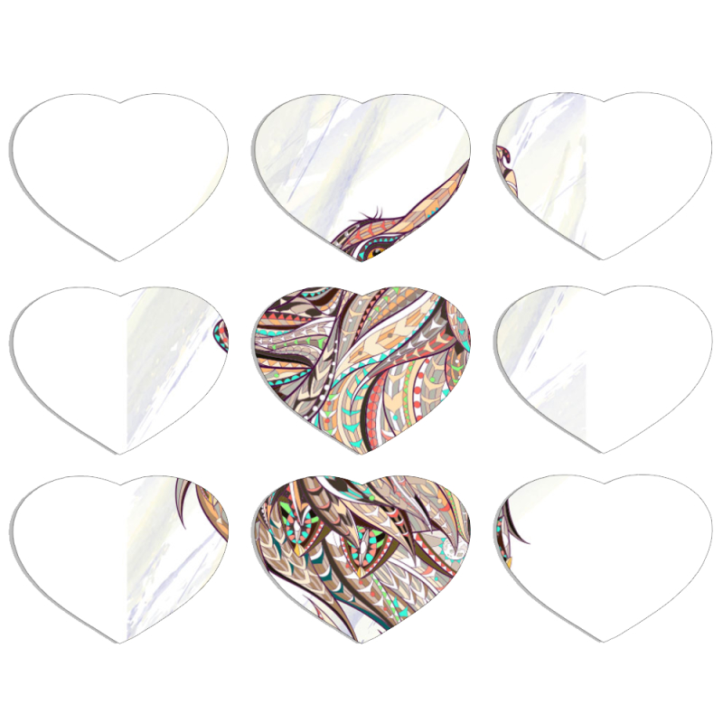 Магнитные фотопазлы Сердце 50 на 50 набор 9 штук 