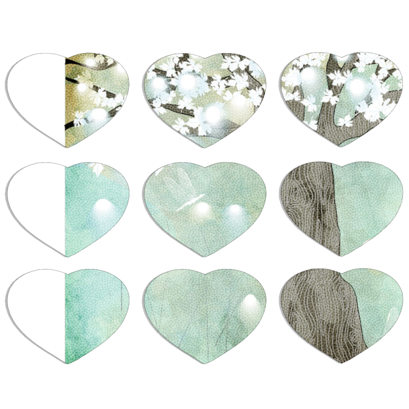 Магнитные фотопазлы Сердце 50 на 50 набор 9 штук 