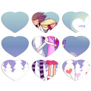 Магнитные фотопазлы Сердце 50 на 50 набор 9 штук 