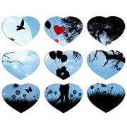 Магнитные фотопазлы Сердце 50 на 50 набор 9 штук 