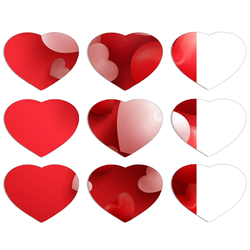 Магнитные фотопазлы Сердце 50 на 50 набор 9 штук 