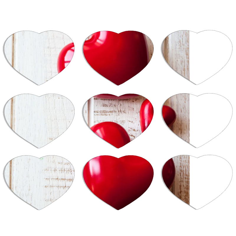 Магнитные фотопазлы Сердце 50 на 50 набор 9 штук 