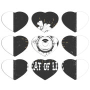 Магнитные фотопазлы Сердце 50 на 50 набор 9 штук 