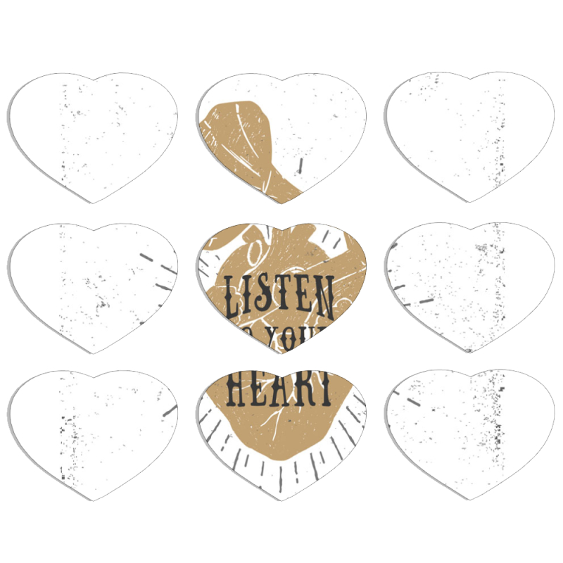 Магнитные фотопазлы Сердце 50 на 50 набор 9 штук 