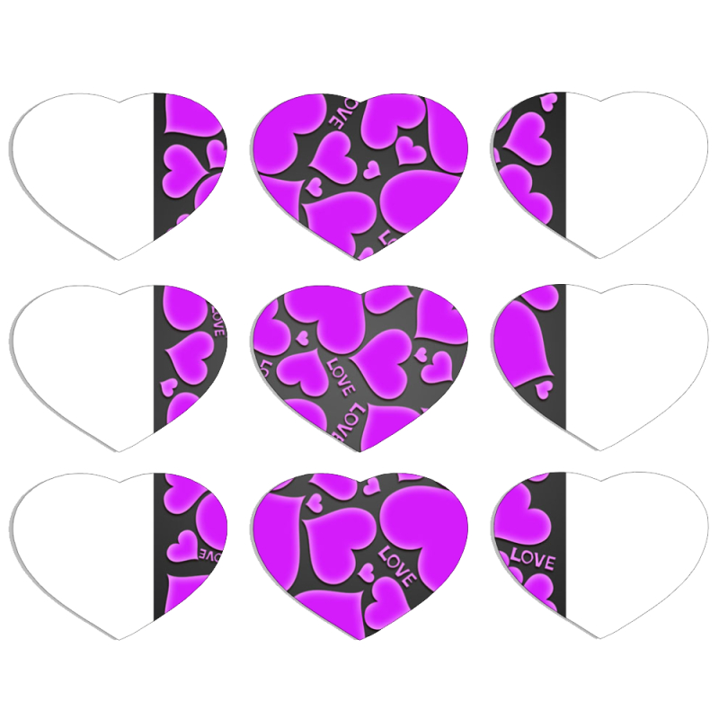 Магнитные фотопазлы Сердце 50 на 50 набор 9 штук 