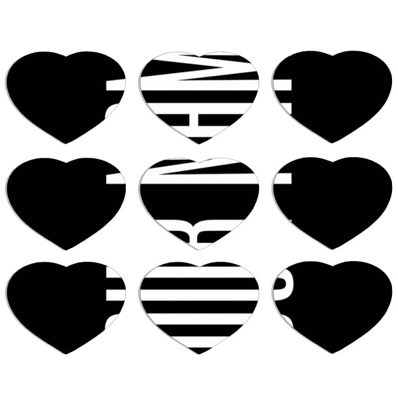 Магнитные фотопазлы Сердце 50 на 50 набор 9 штук 