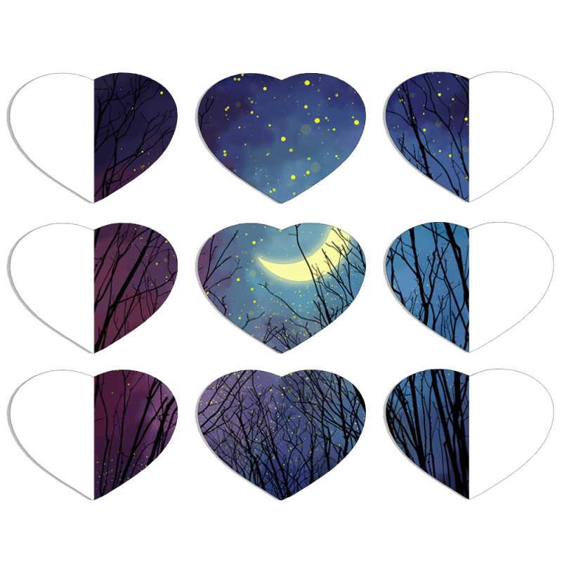Магнитные фотопазлы Сердце 50 на 50 набор 9 штук 