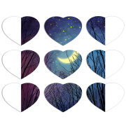 Магнитные фотопазлы Сердце 50 на 50 набор 9 штук 