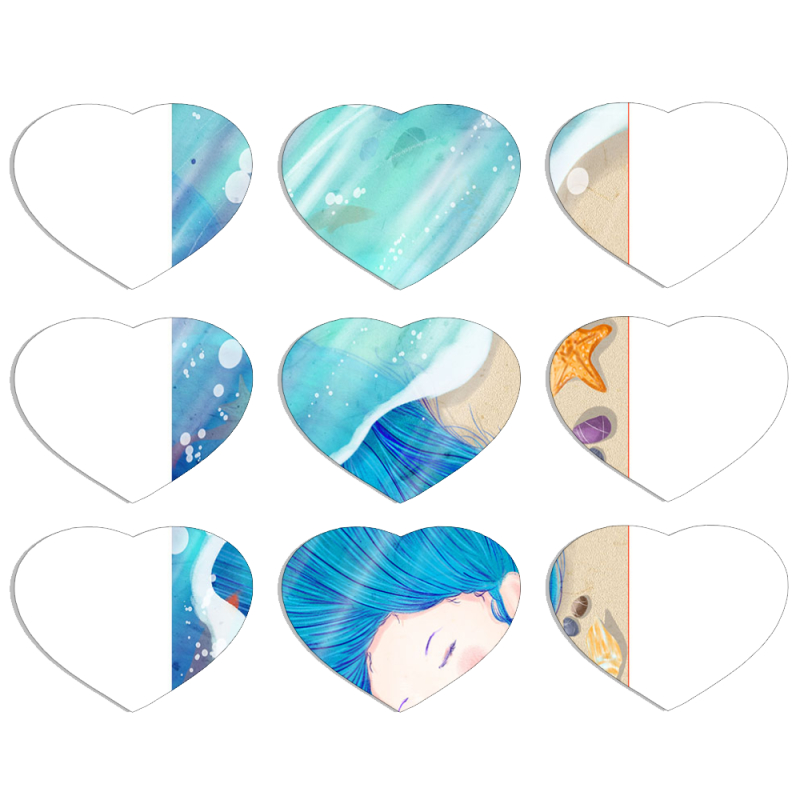 Магнитные фотопазлы Сердце 50 на 50 набор 9 штук Sea Girl