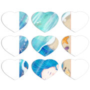 Магнитные фотопазлы Сердце 50 на 50 набор 9 штук Sea Girl