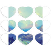 Магнитные фотопазлы Сердце 50 на 50 набор 9 штук 