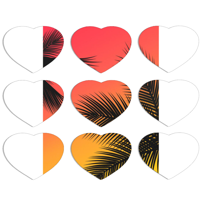 Магнитные фотопазлы Сердце 50 на 50 набор 9 штук 