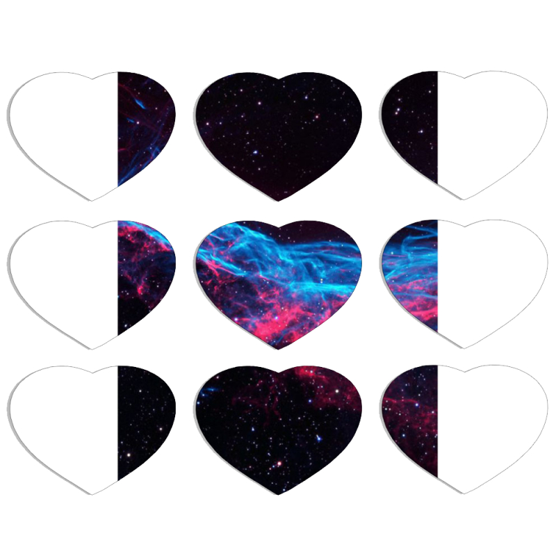 Магнитные фотопазлы Сердце 50 на 50 набор 9 штук 