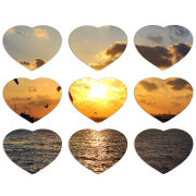 Магнитные фотопазлы Сердце 50 на 50 набор 9 штук 