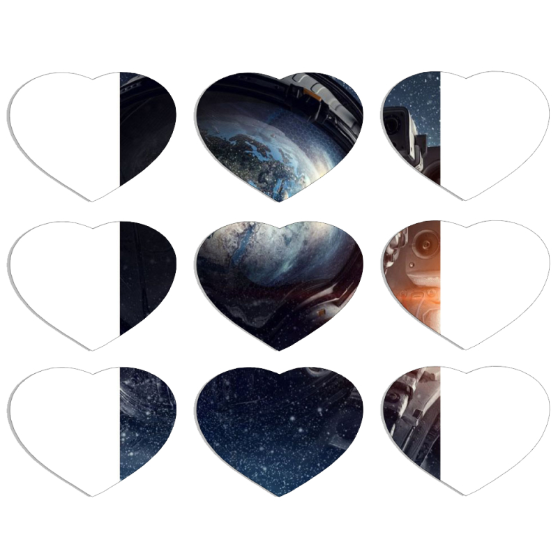 Магнитные фотопазлы Сердце 50 на 50 набор 9 штук 