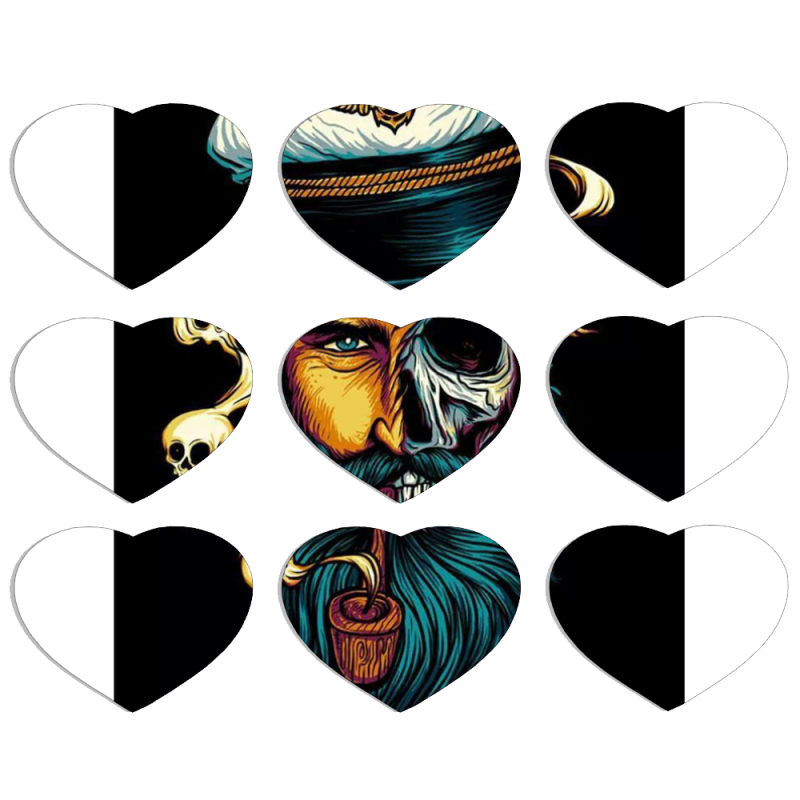 Магнитные фотопазлы Сердце 50 на 50 набор 9 штук 