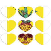 Магнитные фотопазлы Сердце 50 на 50 набор 9 штук Pineapple Skull