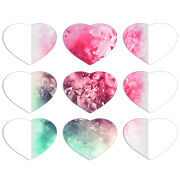Магнитные фотопазлы Сердце 50 на 50 набор 9 штук 