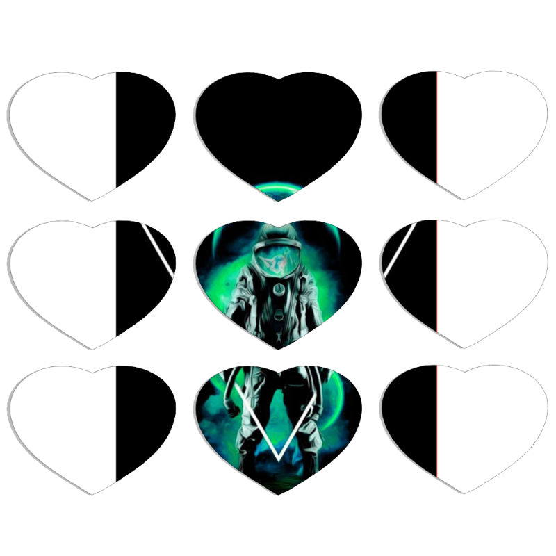 Магнитные фотопазлы Сердце 50 на 50 набор 9 штук 