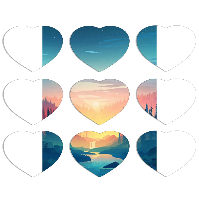 Магнитные фотопазлы Сердце 50 на 50 набор 9 штук 