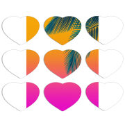 Магнитные фотопазлы Сердце 50 на 50 набор 9 штук 