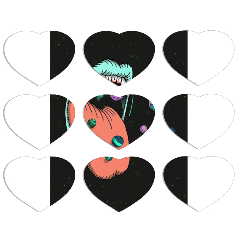 Магнитные фотопазлы Сердце 50 на 50 набор 9 штук 