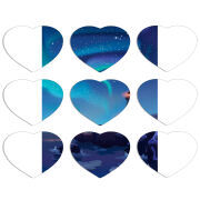 Магнитные фотопазлы Сердце 50 на 50 набор 9 штук 