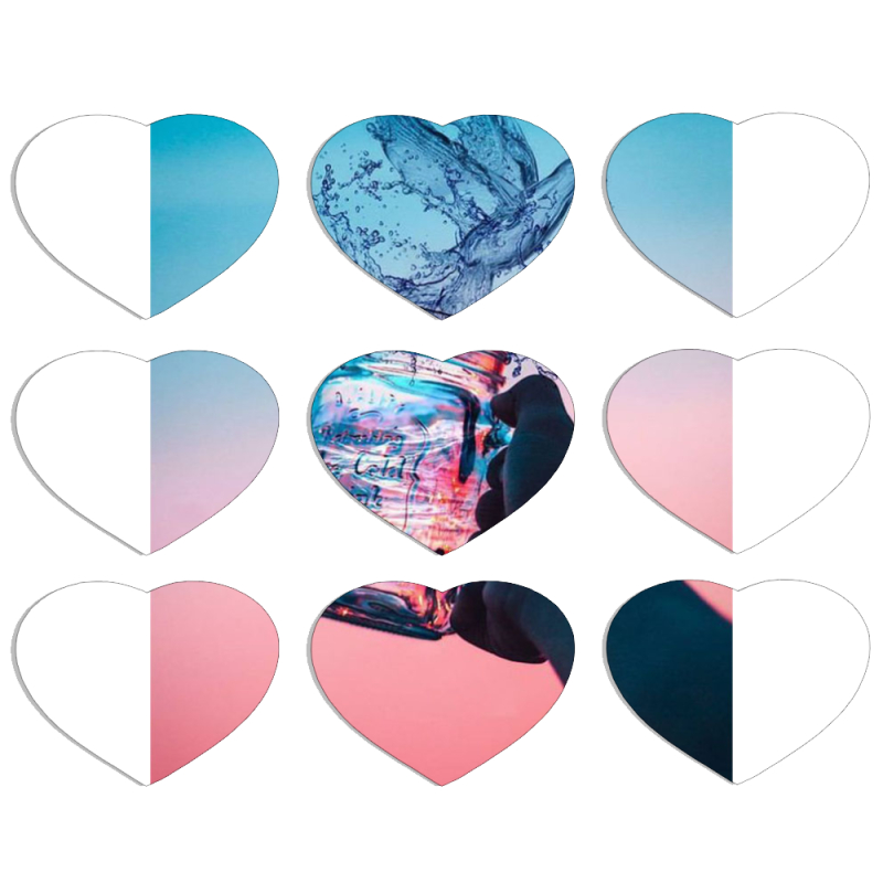 Магнитные фотопазлы Сердце 50 на 50 набор 9 штук 