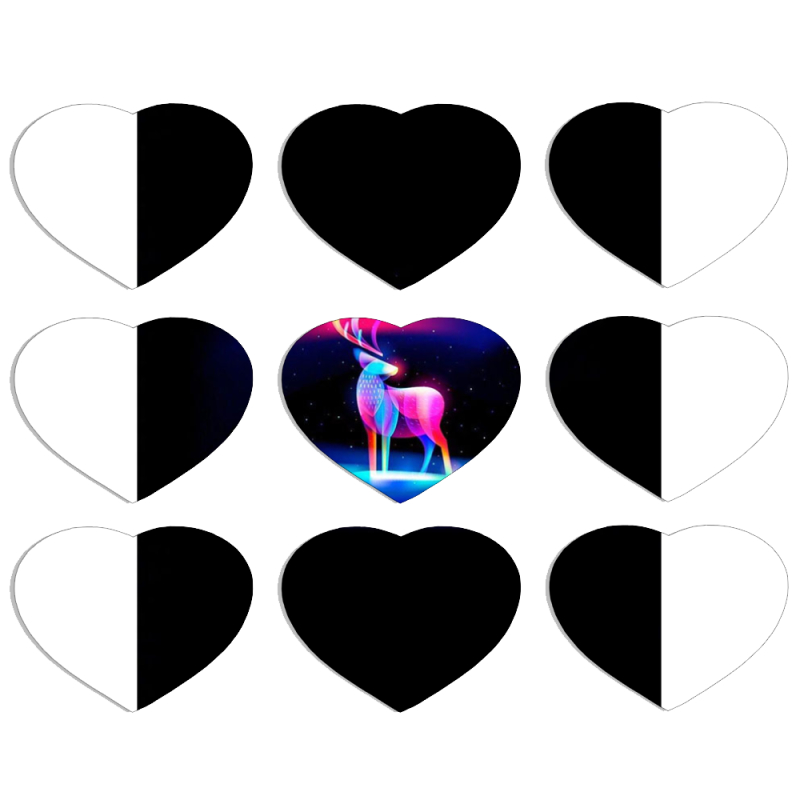 Магнитные фотопазлы Сердце 50 на 50 набор 9 штук 