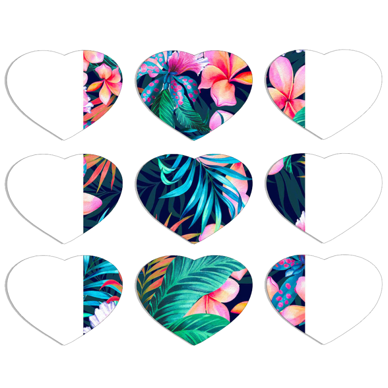 Магнитные фотопазлы Сердце 50 на 50 набор 9 штук flowers in the tropics
