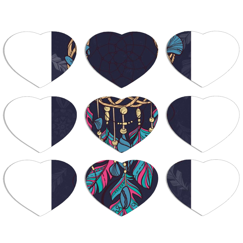 Магнитные фотопазлы Сердце 50 на 50 набор 9 штук 