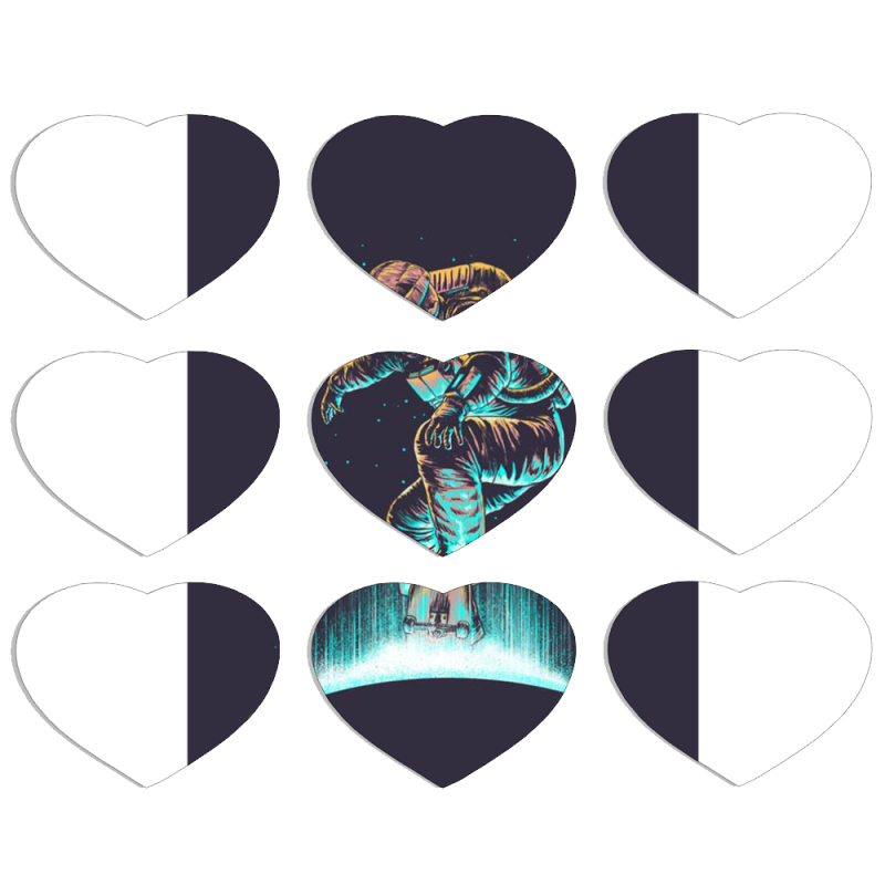 Магнитные фотопазлы Сердце 50 на 50 набор 9 штук 