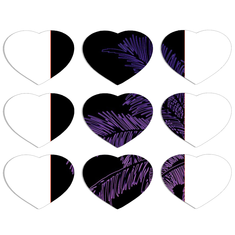 Магнитные фотопазлы Сердце 50 на 50 набор 9 штук 
