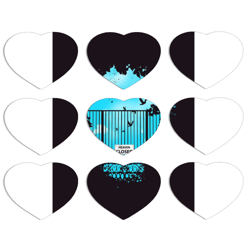 Магнитные фотопазлы Сердце 50 на 50 набор 9 штук 