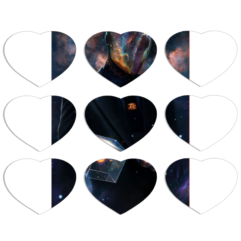 Магнитные фотопазлы Сердце 50 на 50 набор 9 штук 
