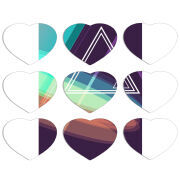 Магнитные фотопазлы Сердце 50 на 50 набор 9 штук 