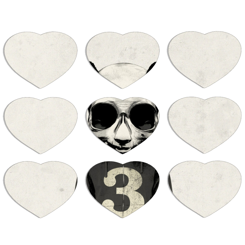 Магнитные фотопазлы Сердце 50 на 50 набор 9 штук 