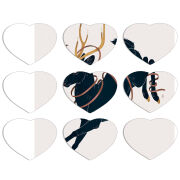 Магнитные фотопазлы Сердце 50 на 50 набор 9 штук Black Deer