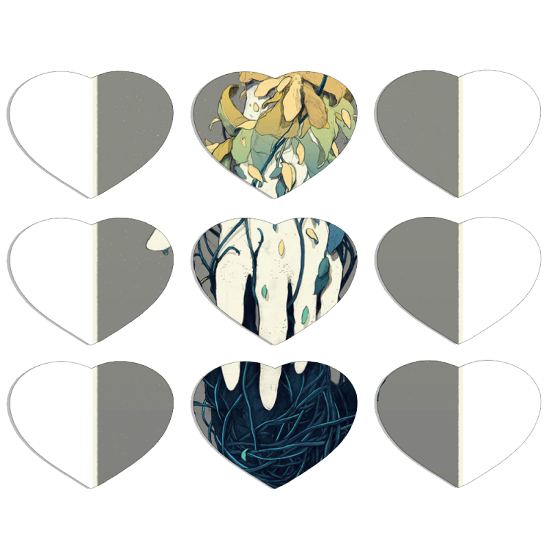 Магнитные фотопазлы Сердце 50 на 50 набор 9 штук Natures Hands