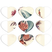 Магнитные фотопазлы Сердце 50 на 50 набор 9 штук 