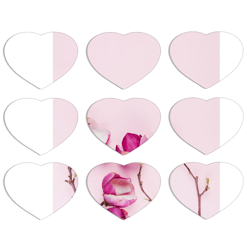 Магнитные фотопазлы Сердце 50 на 50 набор 9 штук 
