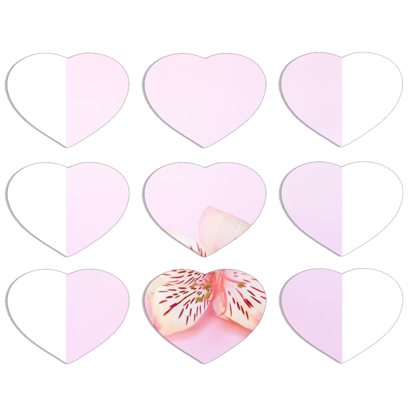 Магнитные фотопазлы Сердце 50 на 50 набор 9 штук 
