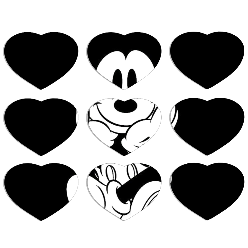 Магнитные фотопазлы Сердце 50 на 50 набор 9 штук 