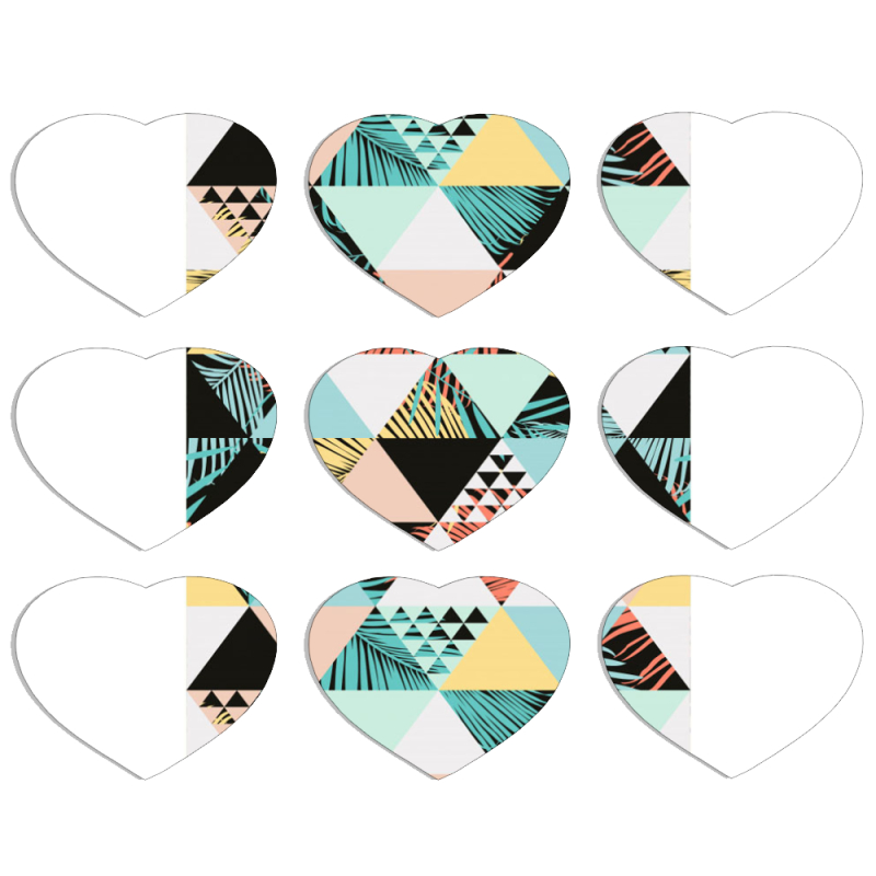 Магнитные фотопазлы Сердце 50 на 50 набор 9 штук 