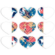 Магнитные фотопазлы Сердце 50 на 50 набор 9 штук 